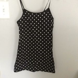 Back and White Wet Seal Polka-Dot Tank ★彡